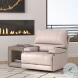 Pure Modern Soft Moonstone Glass Top End Table
