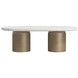 Verge Bronze Metallic and White Marble Top Occassional Table Set