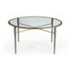 Artifacts Bronze Round Glass Top Madou Cocktail Table