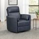 Radius Vintage Navy Leather Swivel Glider Power Recliner with USB Charging
