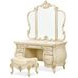 Platine de Royale Champagne Vanity Set with Arched Mirror and Bench
