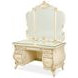 Platine de Royale Champagne Vanity Set with Arched Mirror and Bench