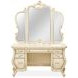 Platine de Royale Champagne Vanity Set with Arched Mirror and Bench