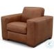 Inglewood Vintage Brown Derby Leather Upholstered Accent Chair