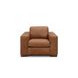 Inglewood Vintage Brown Derby Leather Upholstered Accent Chair