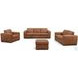 Inglewood Vintage Brown Derby Leather Upholstered Accent Chair