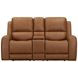 Belmont Lyric Caramel Leather Zero Gravity Power Reclining Living Room Set with USB Charging