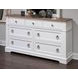 Crownfall Whisper White and Cerused Nutmeg 7 Drawer Dresser