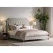 Zest Beige and Black Upholstered Panel Bedroom Set with Welt Trim