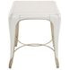 London Crest Creamy Pearl Rectangular End Table