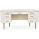 London Crest Creamy Pearl Desk with 7 Storage Drawers