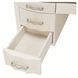London Crest Creamy Pearl Desk with 7 Storage Drawers