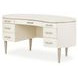 London Crest Creamy Pearl Desk with 7 Storage Drawers