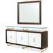 Bellwood Espresso and White 3 Door Sideboard with Mirror