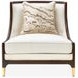 Belmont Place Cream Upholstered Accent Chair with Pillow