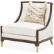 Belmont Place Cream Upholstered Accent Chair with Pillow