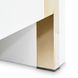 Palm Gate Cloud White and Cream California King Upholstered Panel Bed with USB Charging