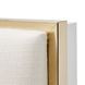 Palm Gate Cloud White and Cream California King Upholstered Panel Bed with USB Charging