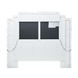 Palm Gate Cloud White and Cream California King Upholstered Panel Bed with USB Charging