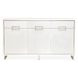 Palmcrest Cloud White Sideboard with Adjustable Shelves and 2 Storage Drawers