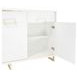 Palmcrest Cloud White Sideboard with Adjustable Shelves and 2 Storage Drawers
