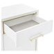 Palmcrest Cloud White Sideboard with Adjustable Shelves and 2 Storage Drawers
