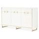 Palmcrest Cloud White Sideboard with Adjustable Shelves and 2 Storage Drawers