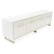 Palmcrest Cloud White 82" Media Cabinet with 4 Storage Drawers