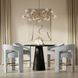 Gwen Luxury Black and Gray Upholstered 5 Piece Counter Height Dining Set