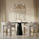 Gwen Luxury Black and Beige Upholstered 5 Piece Counter Height Dining Set