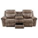 Nashville Brown 88" Manual Reclining Sofa with Drop-Down Console and USB Charging