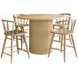 Auden Natural 5 Piece Counter Height Dining Set