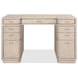 Marlowe Polished Limestone Leather 50" Executive Desk