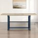 Darcy Beige and Midnight Blue 82" Extendable Rectangular Counter Height Table