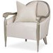 London Place Porcelain Upholstered Accent Chair with Pillow