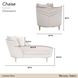 London Place Parchment 69" Chaise with Nailhead Trim and Pillows