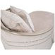 London Place Parchment 69" Chaise with Nailhead Trim and Pillows