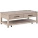 Gabby Light Brown Rectangular Coffee Table with Casters
