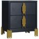 Empire Black Upholstered Panel Bedroom Set with LED