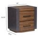 Jensen Tavern Brown and Gray 2 Drawer Nightstand with USB Charging