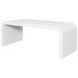 Newbury White Linen 48" Rectangular Coffee Table