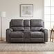 Newnan Gray Double Glider Reclining Loveseat with Center Console