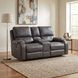 Newnan Gray Double Glider Reclining Loveseat with Center Console