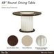 Paris Chic Espresso and White 48" Round Dining Table