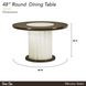 Paris Chic Espresso and White 48" Round Dining Table