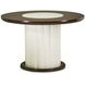 Paris Chic Espresso and White 48" Round Dining Table