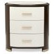 Paris Chic Espresso 3 Drawer Nightstand