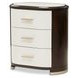 Paris Chic Espresso 3 Drawer Nightstand