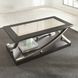 Ramsey Brown Rectangular Cocktail Table with Casters
