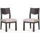 Tauren Gray Upholstered Solid Back Side Chair Set of 2